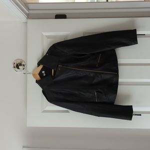 Faux Just Married Leather Jacket